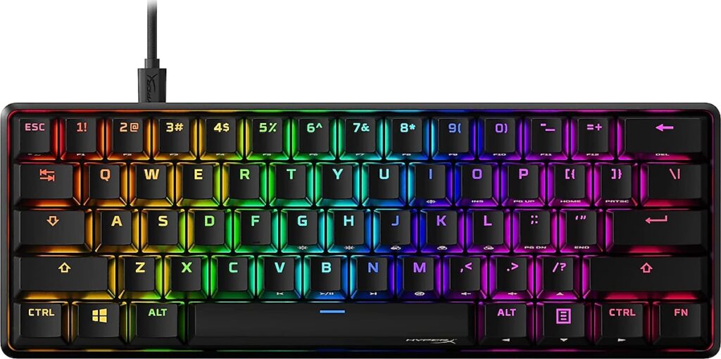 hyperx alloy origins 60 rgb kablolu mekanik oyuncu klavyesi