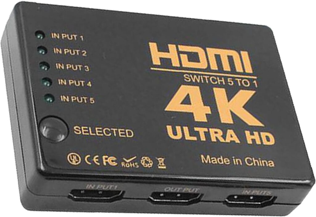 s-link sl-hsw4k55 hdmi 5 to 1 switch 4k x 2k lr + adaptör